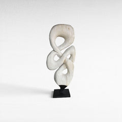 BLEACHED SCULPTURED WOOD DECO 75x30x170cm - Chora Mykonos