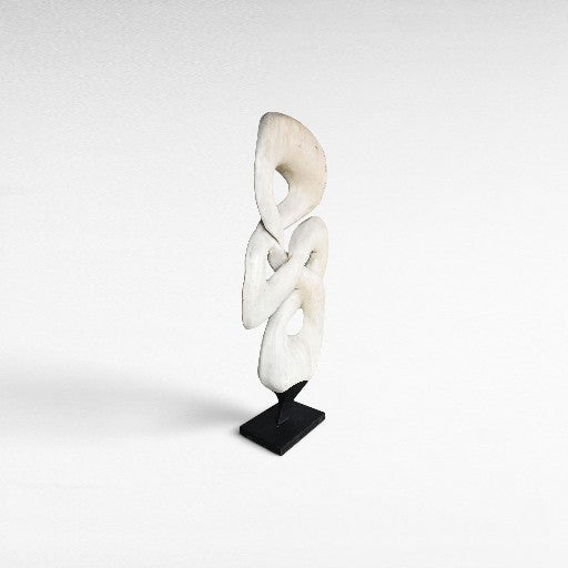 BLEACHED SCULPTURED WOOD DECO 75x30x170cm - Chora Mykonos