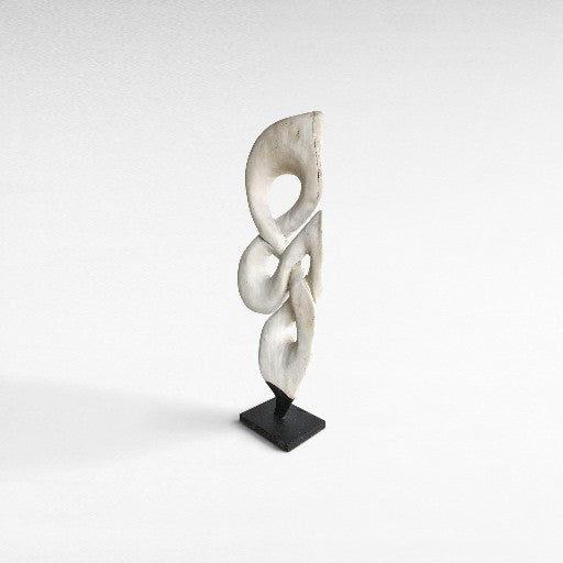 BLEACHED SCULPTURED WOOD DECO 75x30x170cm - Chora Mykonos