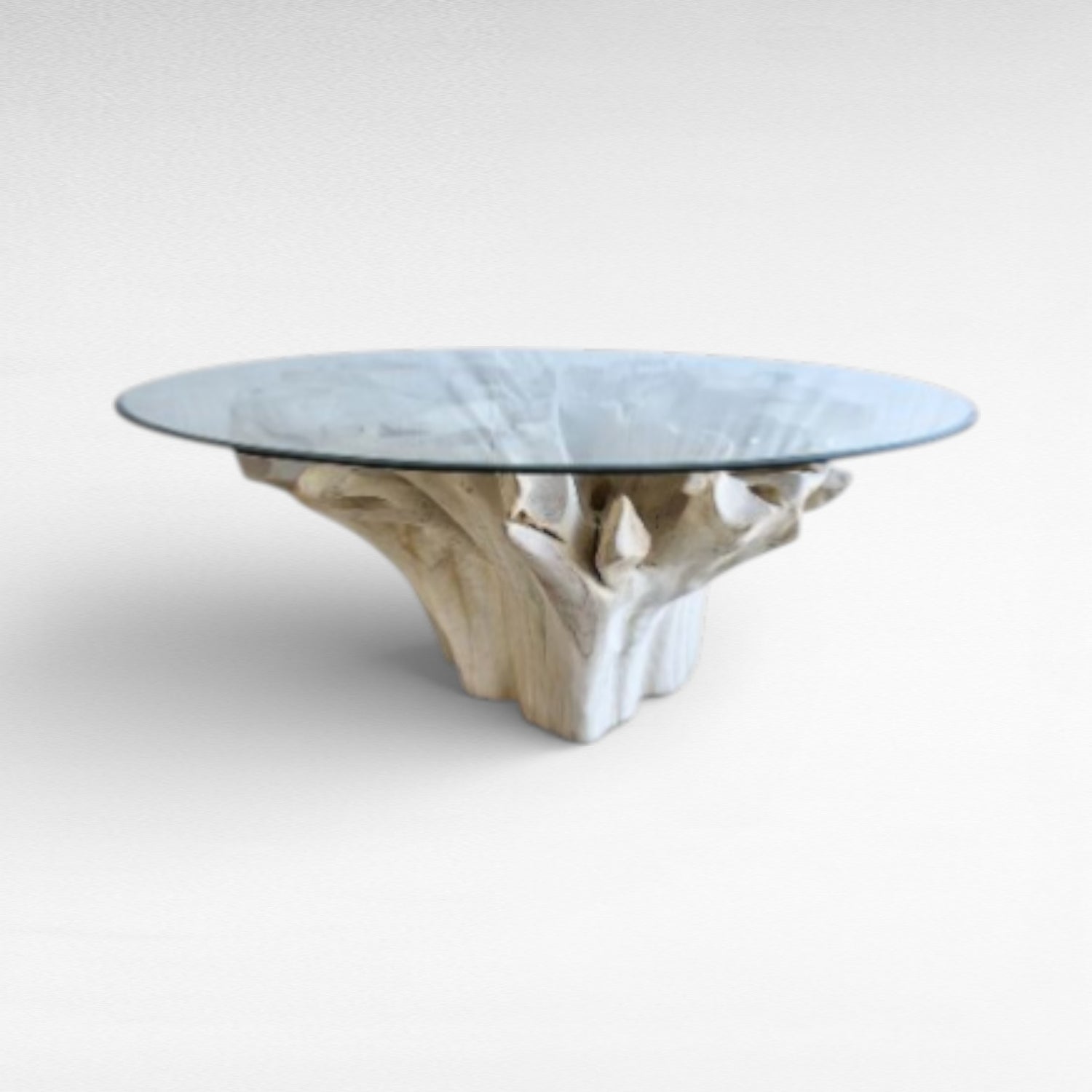 BLEACHED ROUND DINING TABLE L190 |W190 |H80 cm