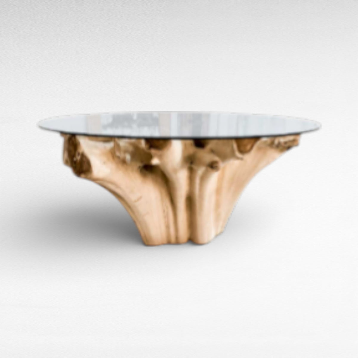 DINING TABLE MAHOGANY WOOD BLEACHED & NATURAL L170 |W170 |H80 cm
