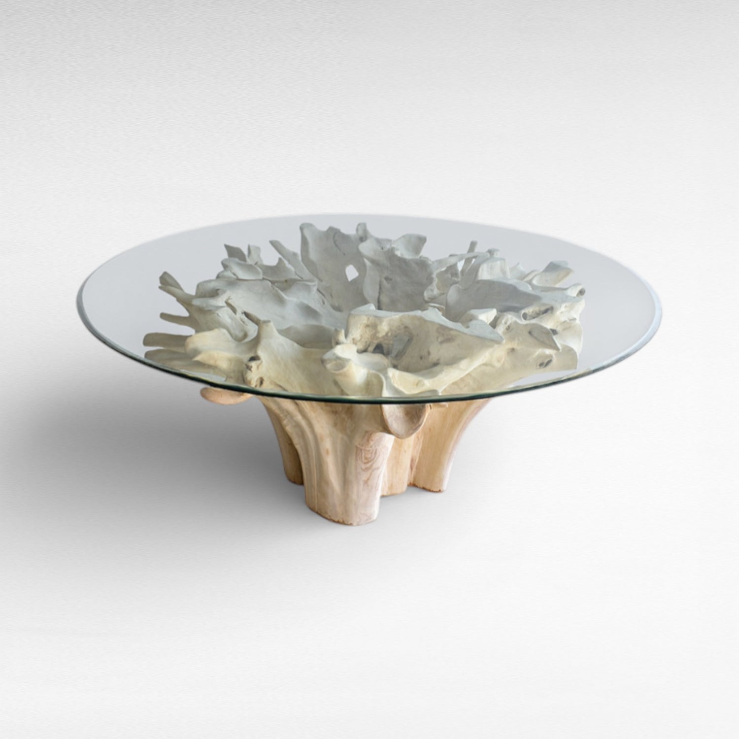 BLEACHED ROUND DINING TABLE L190 |W190 |H80 cm
