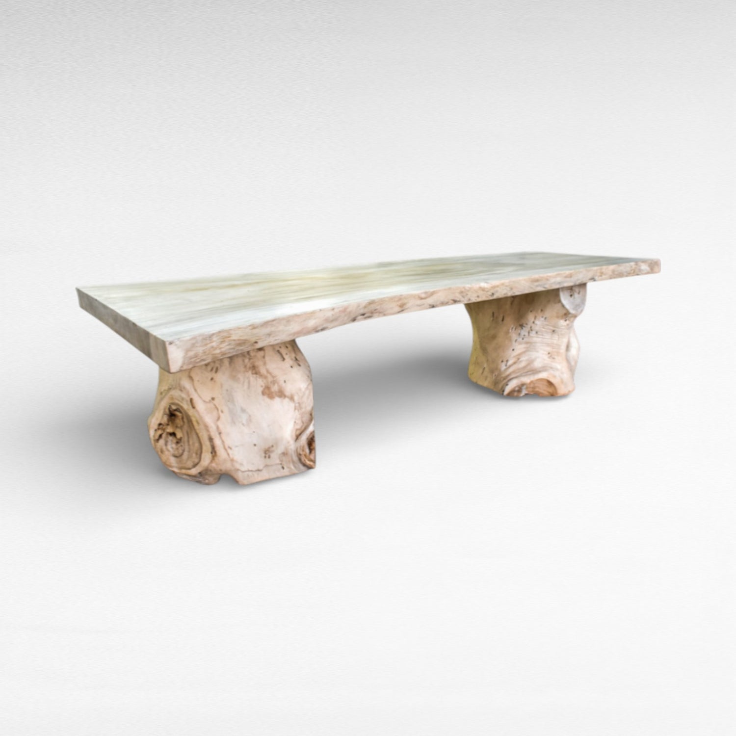 DINING TABLE TEAK WOOD BLEACHED L300 | W150 | H80 cm