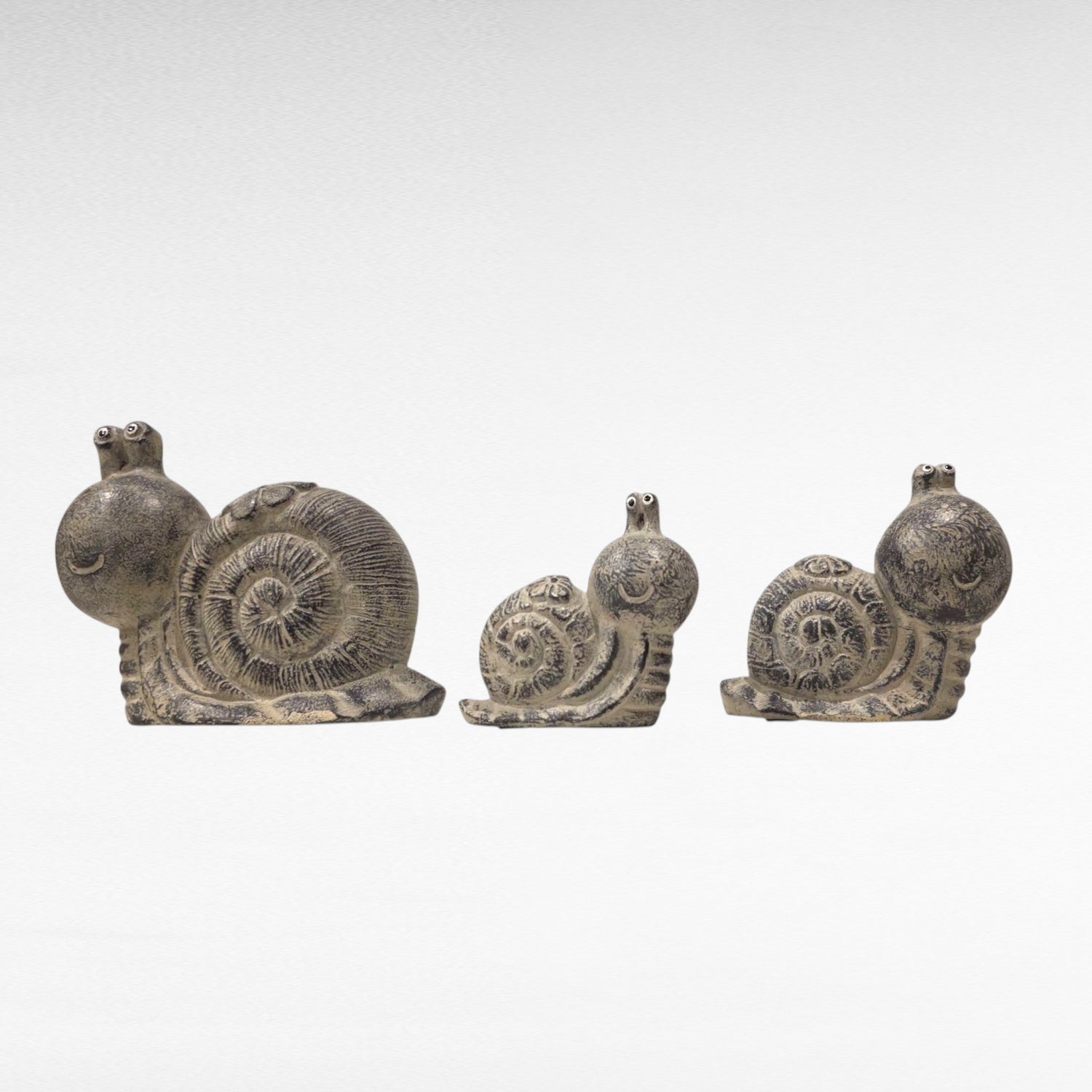 SNAILS BLACK COLOR SET OF 3