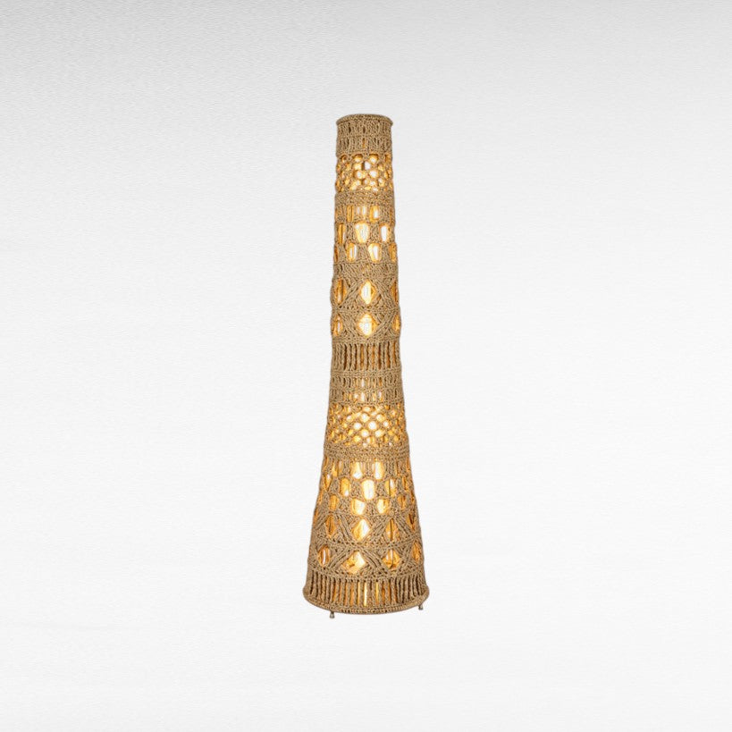 FLOOR LAMP PYRAMID NATURAL ROPE  Φ50 |H200 CM