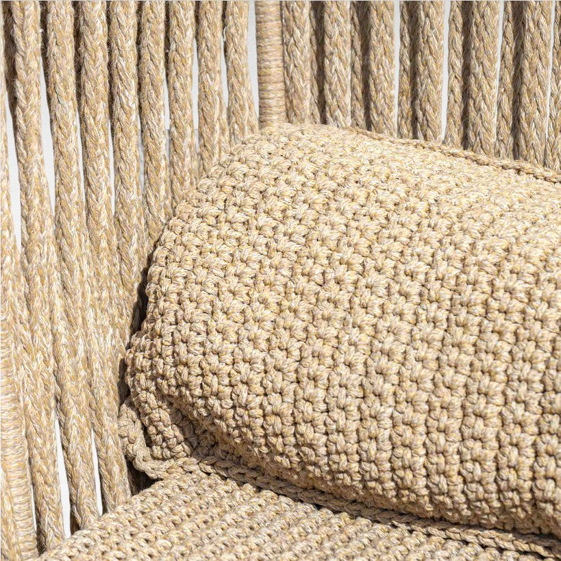 IRON FRAME RELAX ARMCHAIR WITH COTTON ROPE W95 |D70 |H90 cm