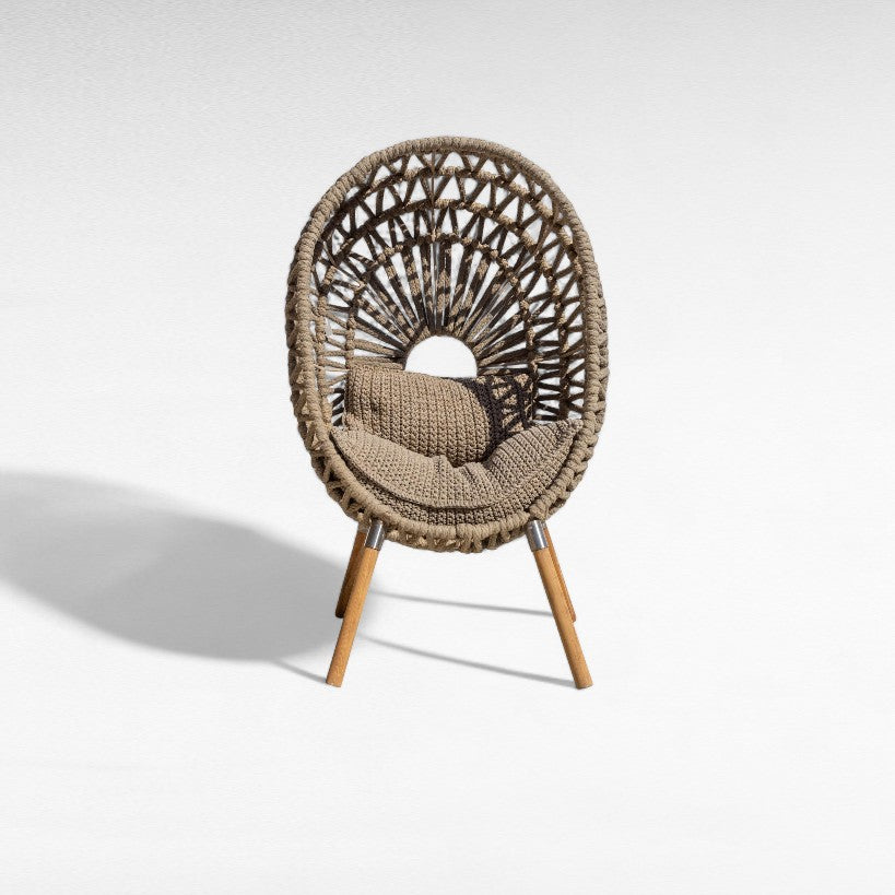 IRON FRAME RELAX CHAIR WITH COTTON ROPE W100 |D80 |H165 cm