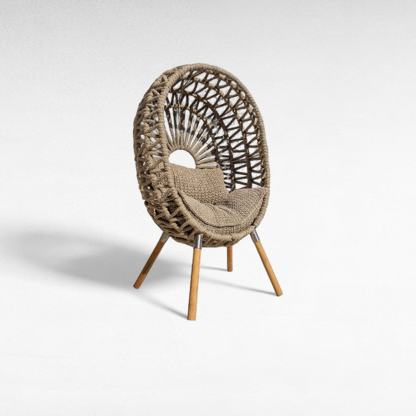 IRON FRAME RELAX CHAIR WITH COTTON ROPE W100 |D80 |H165 cm