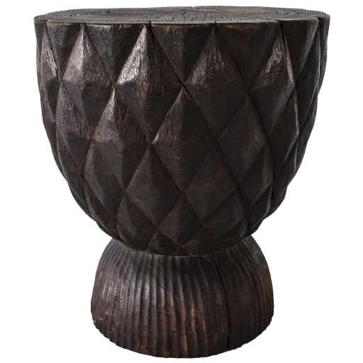 MANGO WOOD SIDE TABLE BLACK W45 |D45 |H50 CM