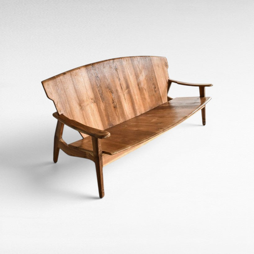 NATURAL COLOR TEAK WOOD SOFA - Chora Mykonos
