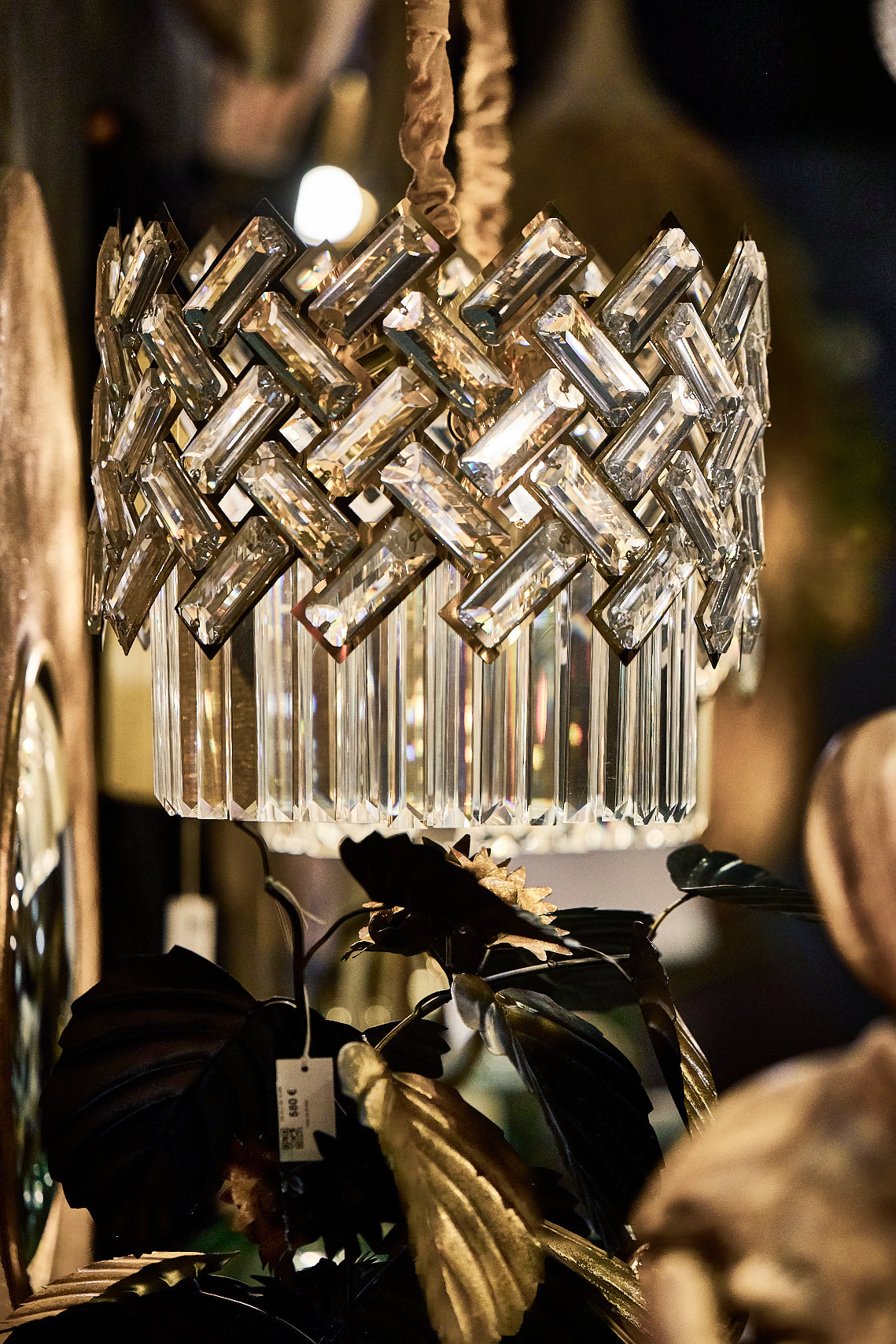 Crystal Cross Pendant Chandelier
