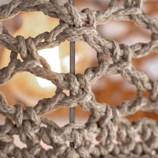 ROPE HANDMADE GEOMETRICAL WEAVING Φ40 |H32 cm