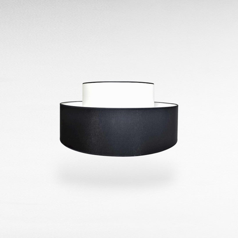 Black & White Fabric Lamp Shade