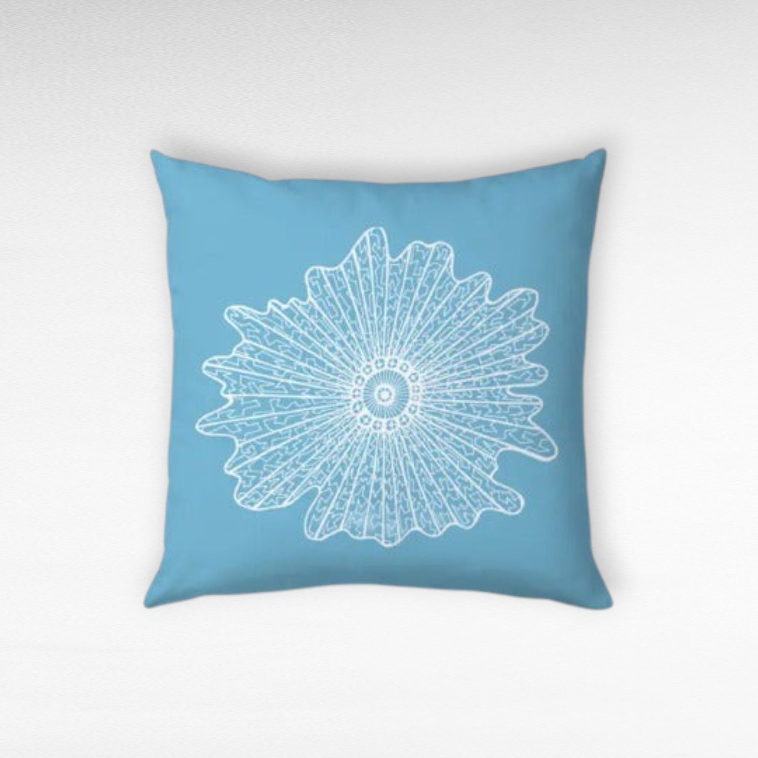 PILLOW LEAF CORAL BOLD TURQUOISE W45 |D45 CM