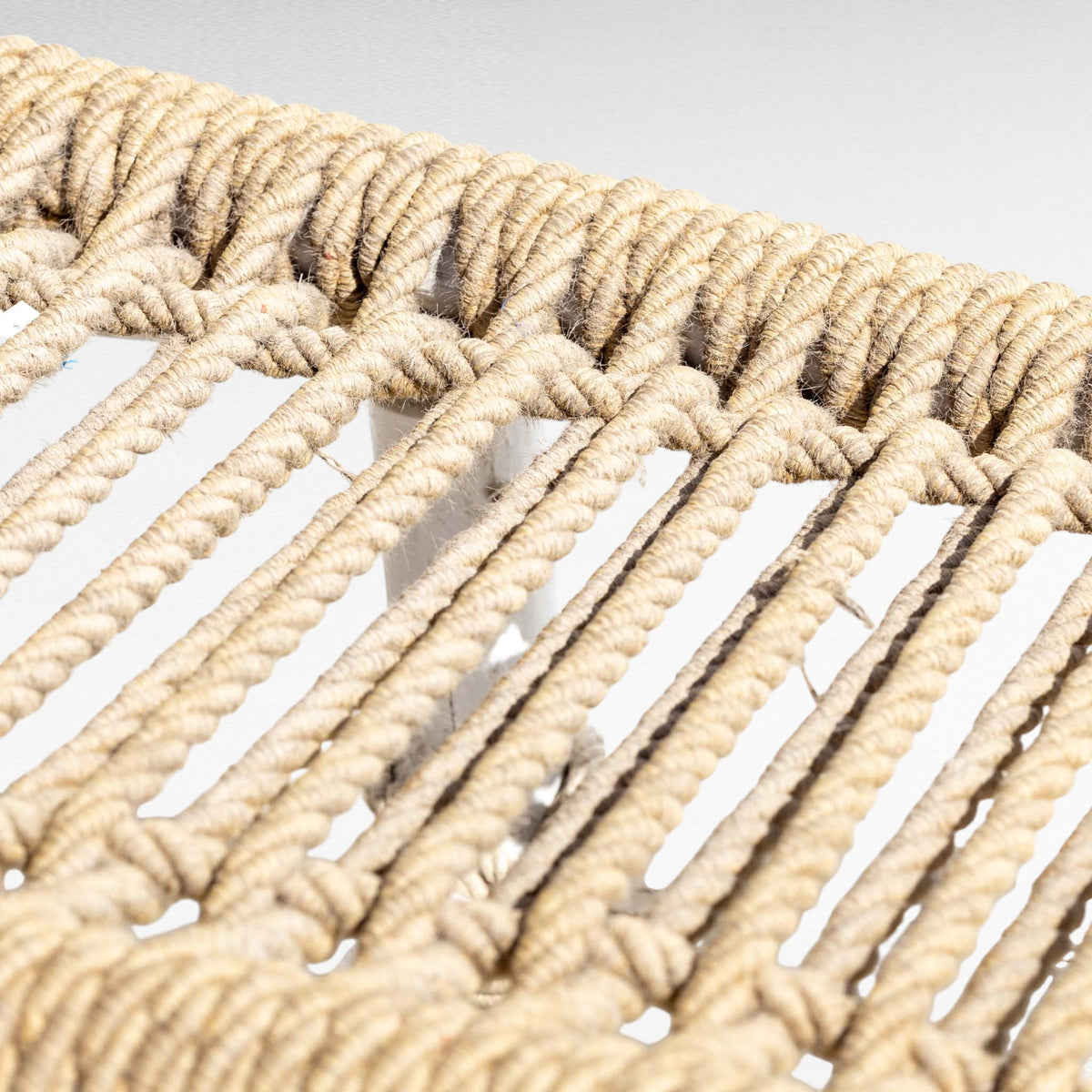 COTTON ROPE & WOOD NATURAL & WHITE DAYBED L210 |W85 |H55 cm