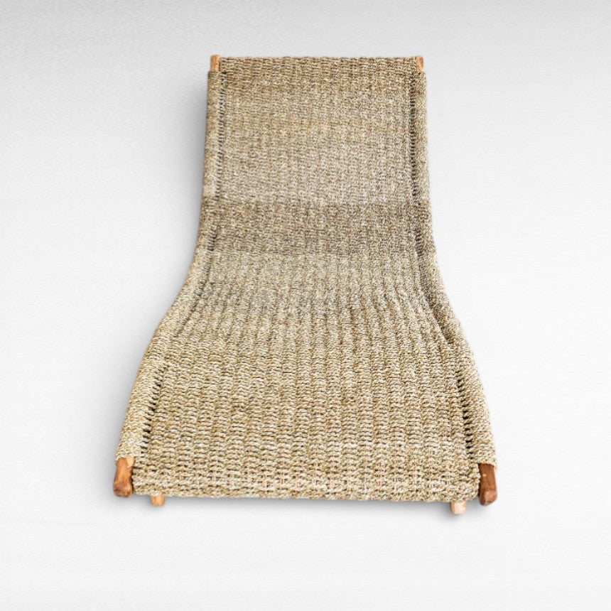 TEAK WOOD AND SYNTHETIC RATTAN L150 |W70 |H80 cm