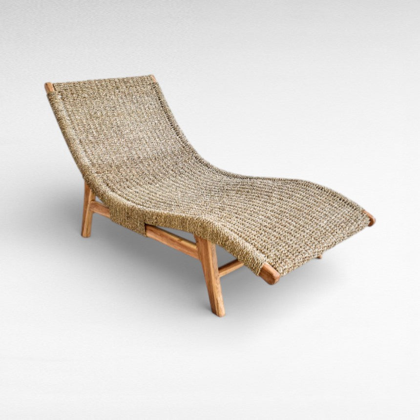 TEAK WOOD AND SYNTHETIC RATTAN L150 |W70 |H80 cm