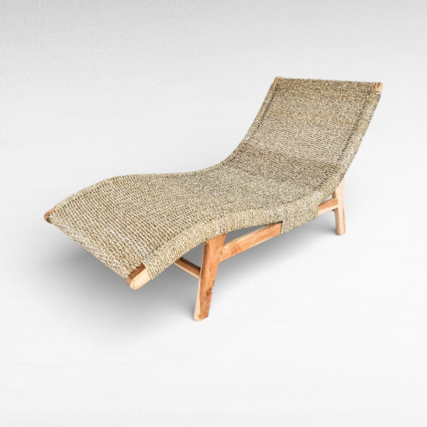 TEAK WOOD AND SYNTHETIC RATTAN L150 |W70 |H80 cm