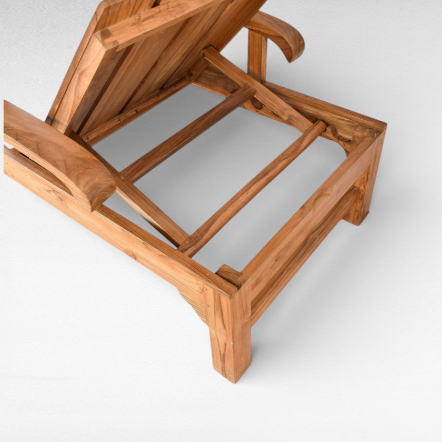 TEAK WOOD WITH HANDLES L200 |W70 |H45 cm