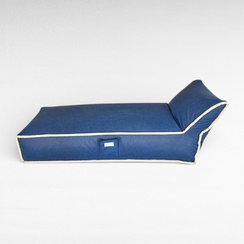 PREMIUM PVC LONG SIZE BLUE & BEIGE W185 |D70 |H70 CM