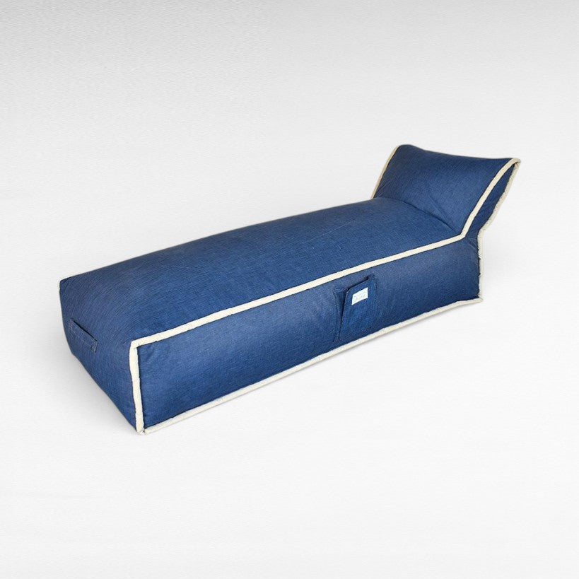 PREMIUM PVC LONG SIZE BLUE & BEIGE W185 |D70 |H70 CM