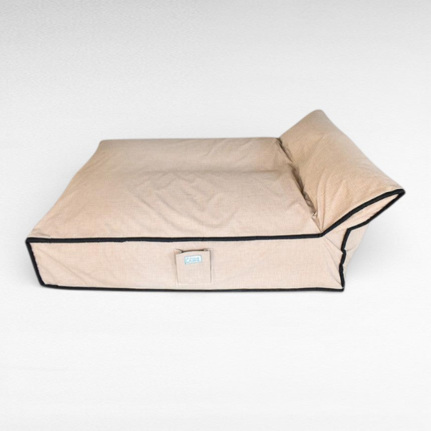 PREMIUM PVC LONG SIZE DOUBLE BEIGE & BLACK W185 |D140 |H70 CM