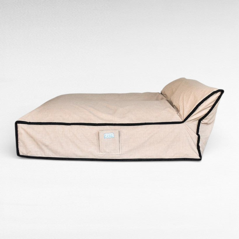 PREMIUM PVC LONG SIZE DOUBLE BEIGE & BLACK W185 |D140 |H70 CM