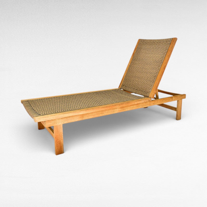 TEAK WOOD AND SYNTHETIC ROPE L200 |W67 |H37 cm
