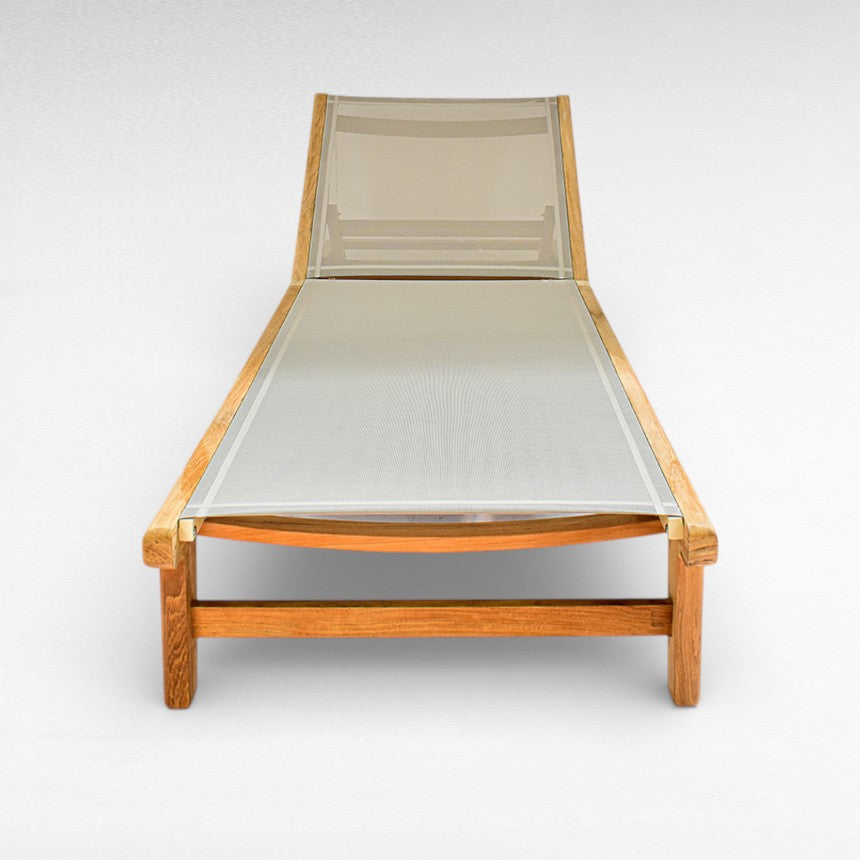 TEAK WOOD WITH MESH PVC DAYBED  L200 |W73 |H28 cm