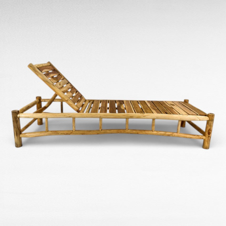 TEAK WOOD PRIMITIVE STYLE DAYBED L200 |W80 |H50 cm