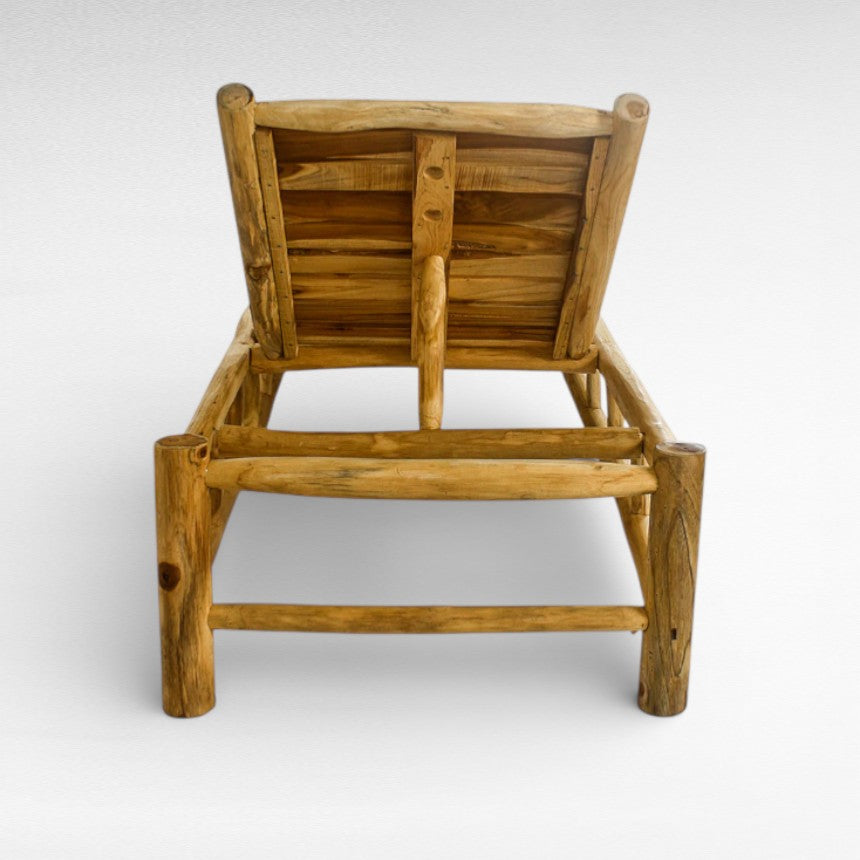 TEAK WOOD PRIMITIVE STYLE DAYBED L200 |W80 |H50 cm