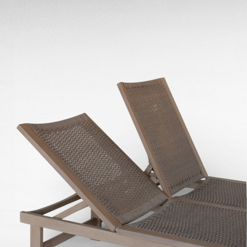 DAYBED DOUBLE WITH TEAK WOOD AND ROPE W178 |D129 |H34 cm