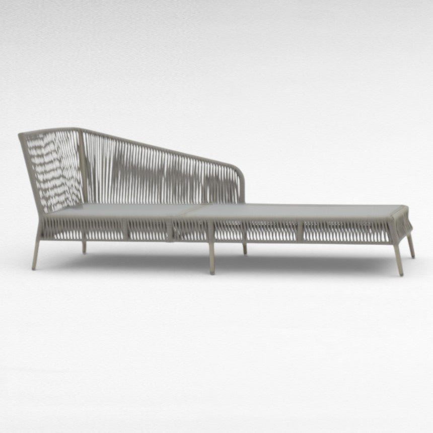 COTTON ROPE AND ALUMINIUM FRAME DAYBED  L200 |W78 |H70 cm