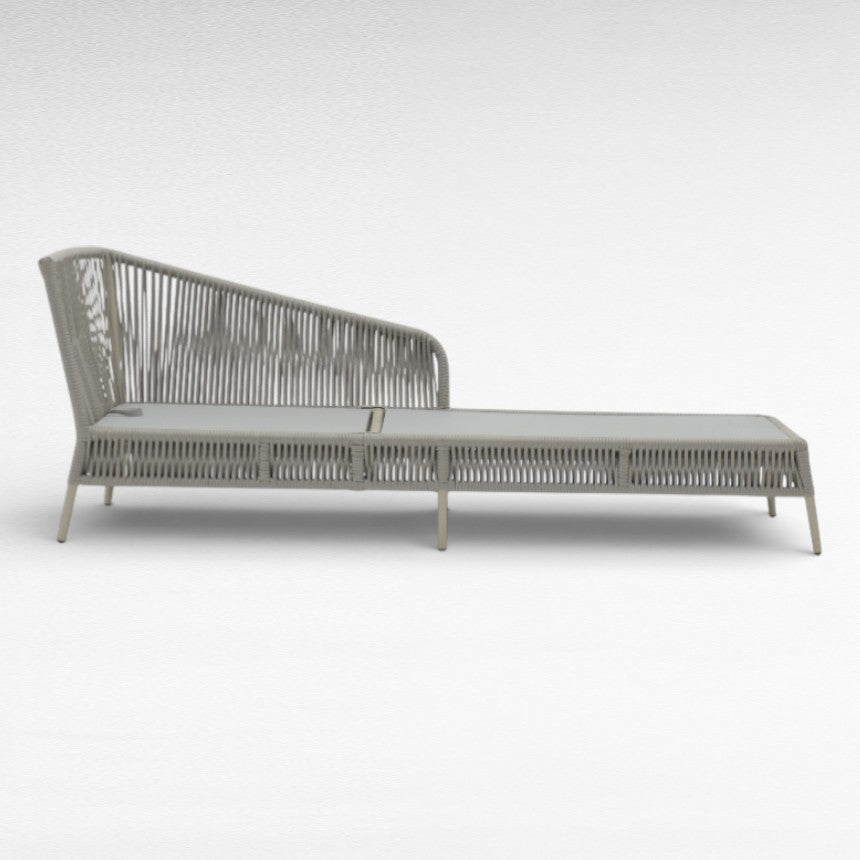 COTTON ROPE AND ALUMINIUM FRAME DAYBED  L200 |W78 |H70 cm