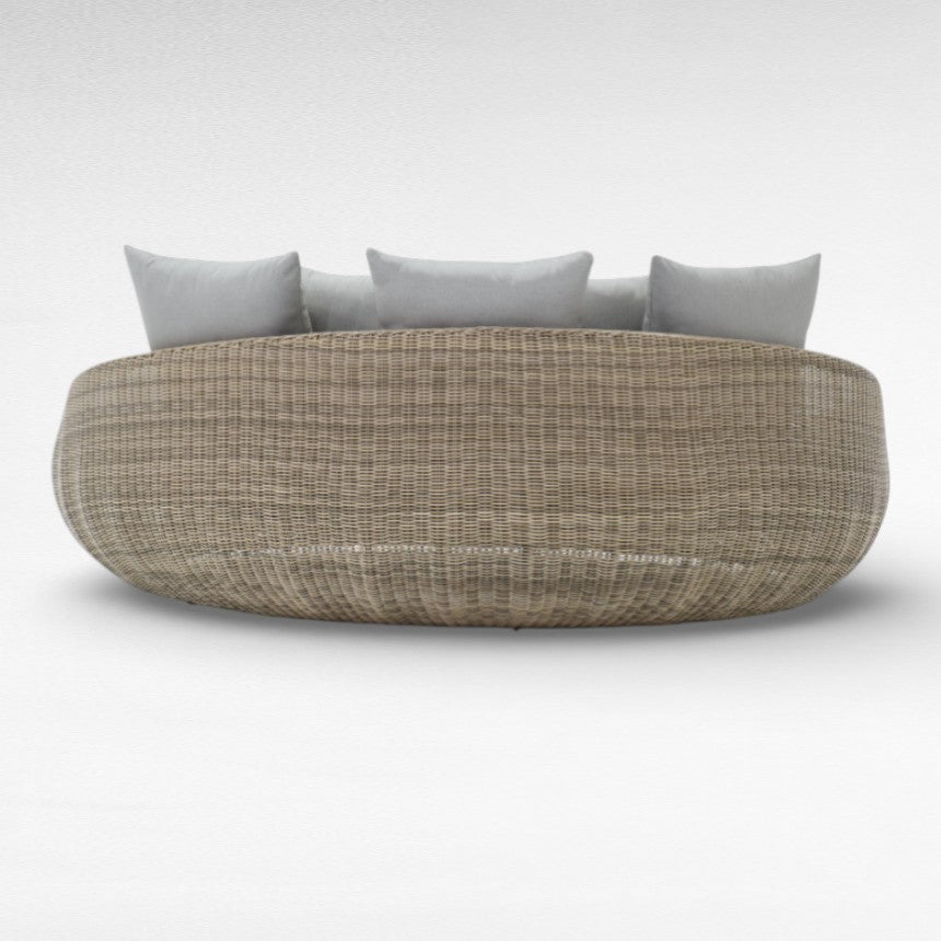 DAYBED ROUND WITH SYNTHETIC RATTAN AND MATTRESS  Φ200 |H70 cm