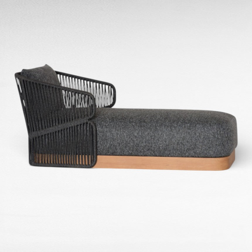 TEAK WOOD AND COTTON ROPE DAYBED W170 |D78 |H72 CM