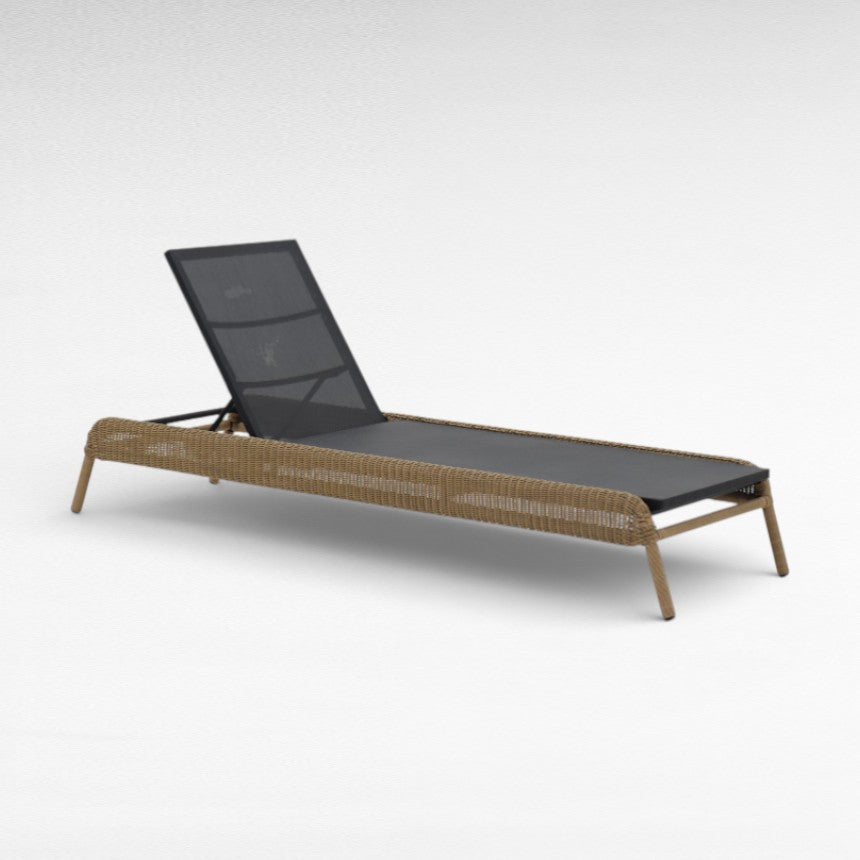 LOUDAY SYNTHETIC RATTAN & MESH BLACK W213 |D73 |H32 cm