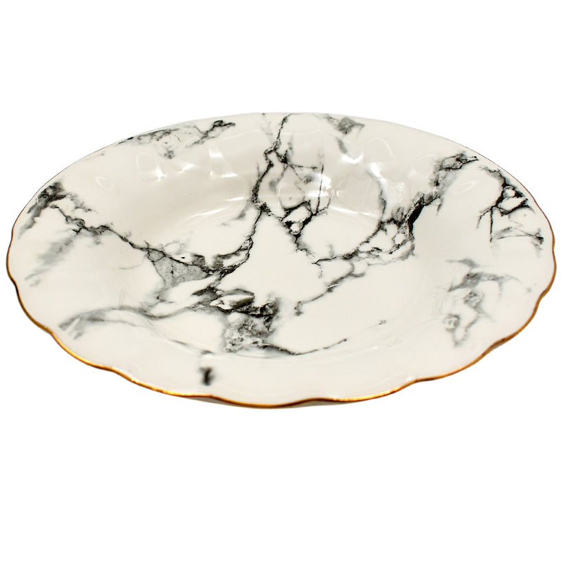 MARBLE LIKE DINNERWARE SET OF 24