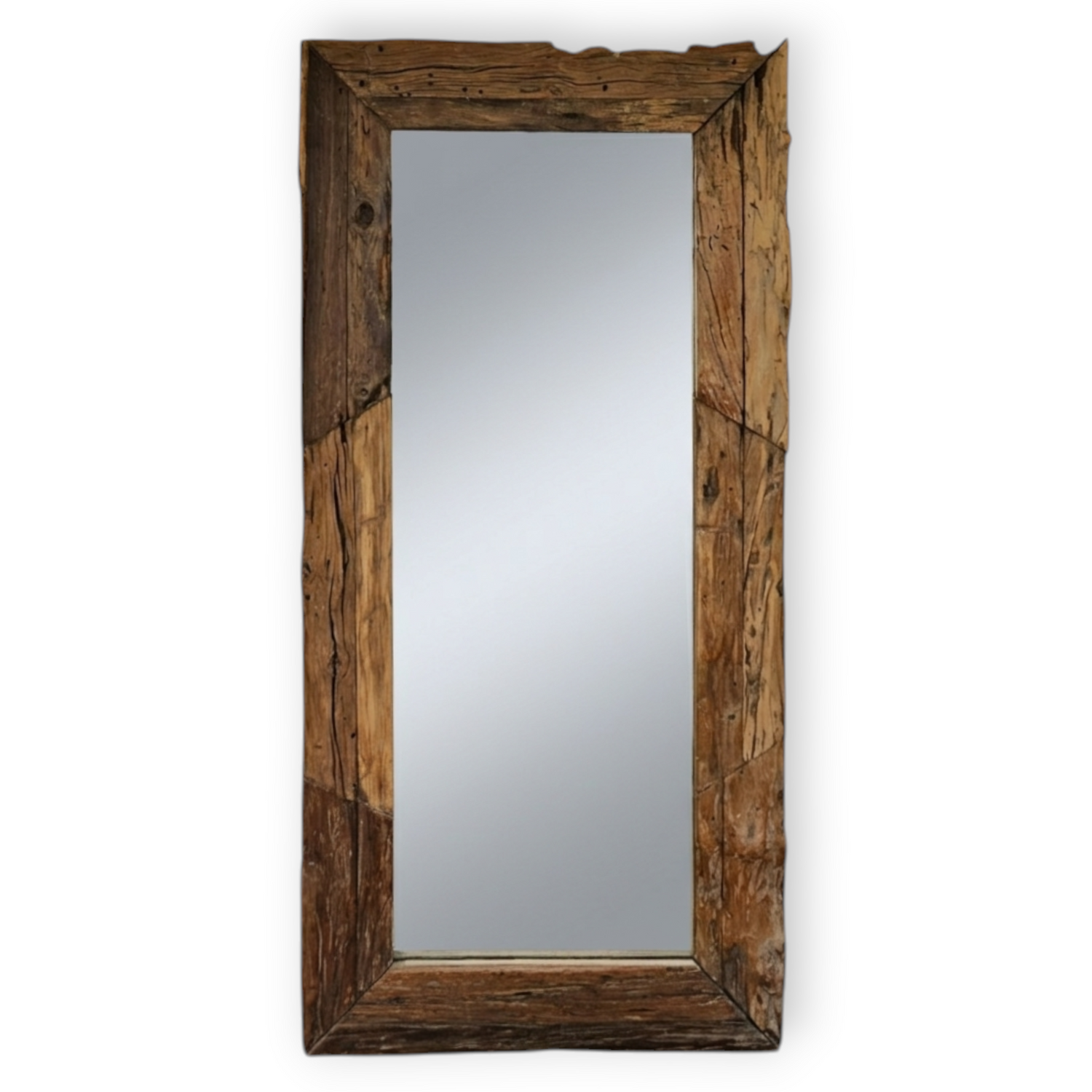 RECLAIMED TEAK WOOD NATURAL COLOR MIRROR W60 |H120 cm
