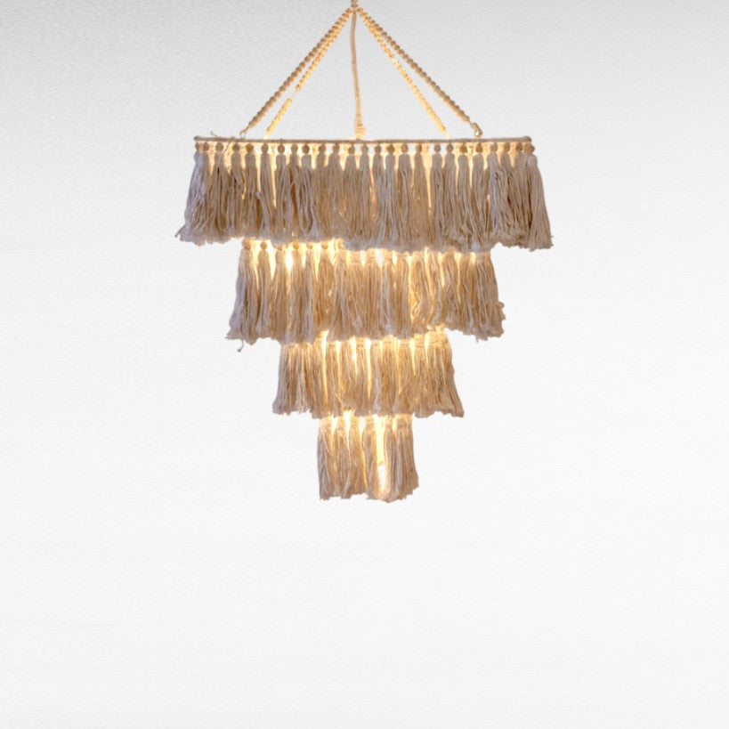 COTTON TASSELS TIERED SHAPE Φ80 |H90 cm