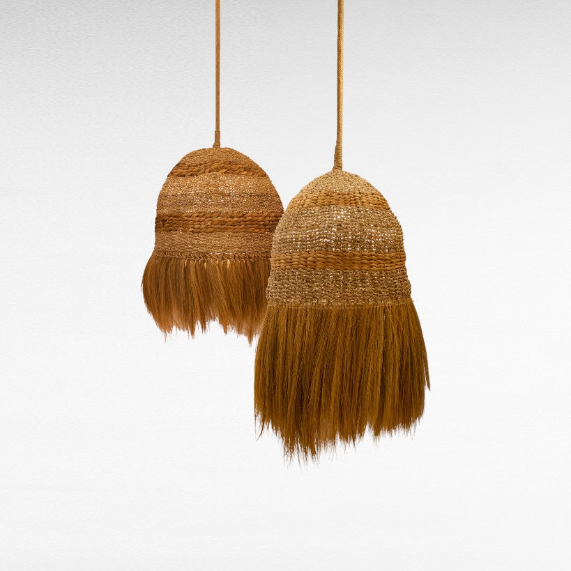 NATURAL RATTAN & RICE FRINGES Φ50 |H90 cm