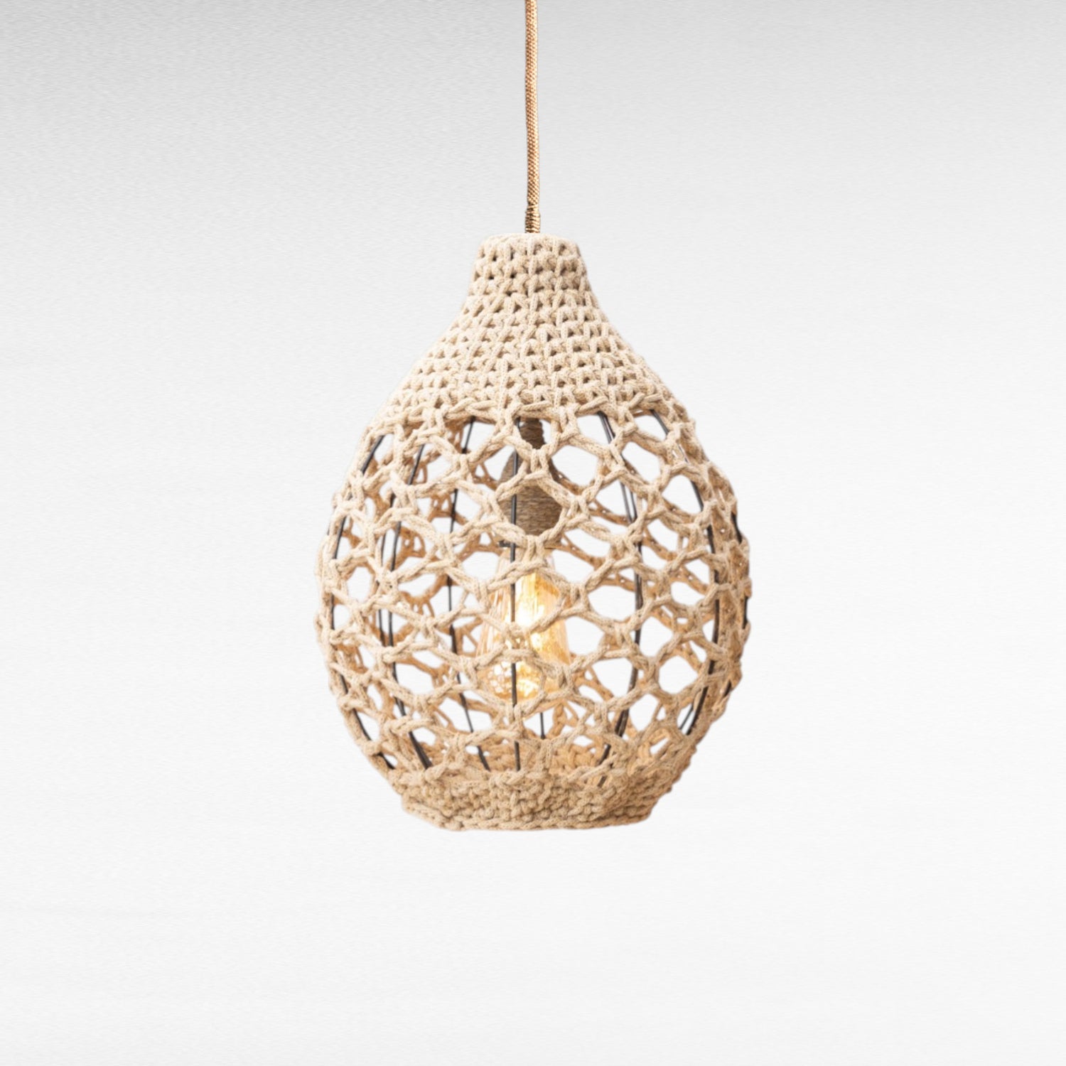 ROPE HANDWOVED OVAL SHAPE Φ25 |H38 cm