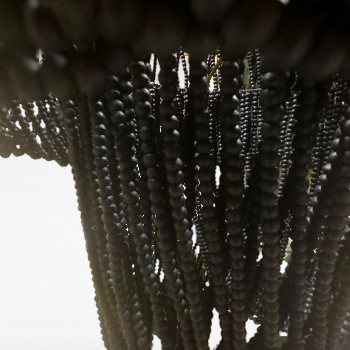 WOODEN BEADS BLACK TIERED SHAPE Φ60 |H90 cm