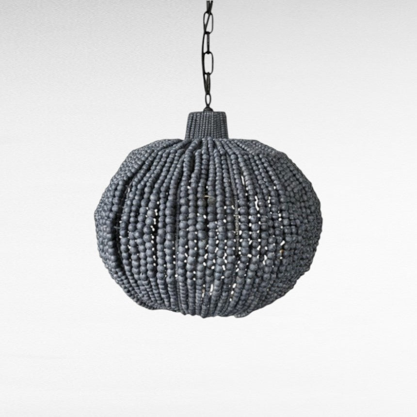 WOODEN BEADS BLACK PUMPKIN SHAPE Φ70 |H55 cm