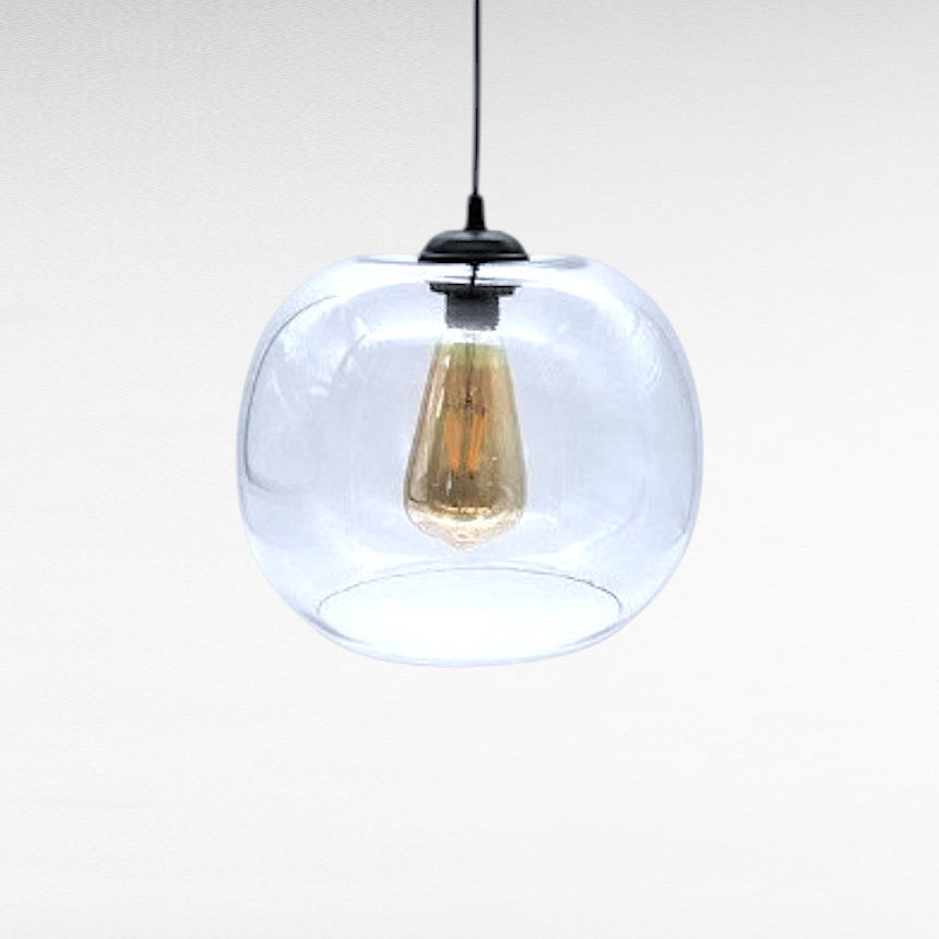 GLASS OVAL SHAPE LIGHT BLUE COLOR Φ25 |H25 cm