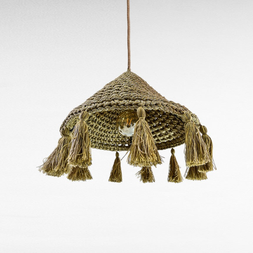 ROPE TRIANGLE SHAPE WITH TASSELS Φ60 |H53 cm