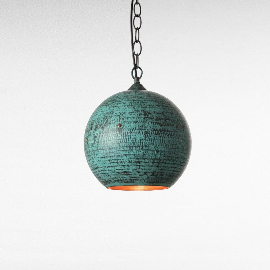 COPPER SPHERE SHAPE HAMMERED Φ25 |H30 cm