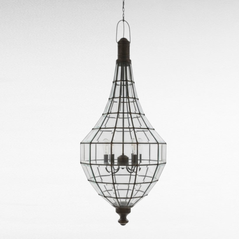 BRONZE AND GLASS BULBOUS SHAPE Φ50 |Η100 cm