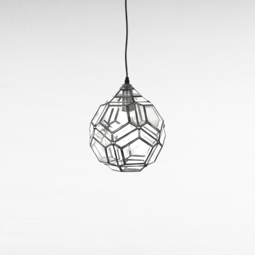 BRONZE AND GLASS SPHERE SHAPE Φ25 |Η30 cm