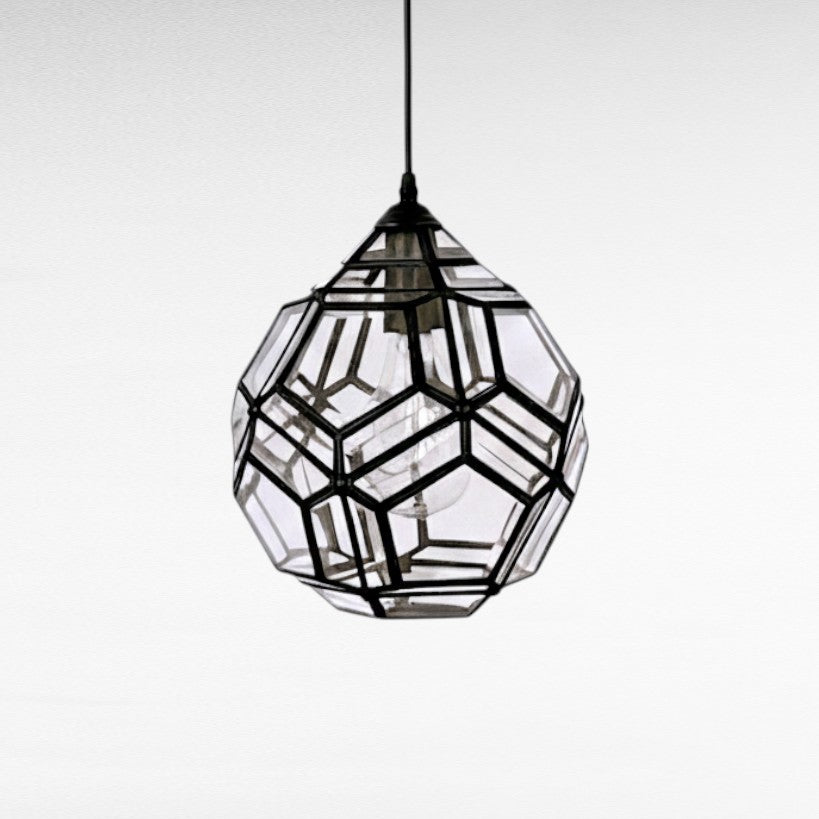 BRONZE AND GLASS SPHERE SHAPE Φ25 |Η30 cm